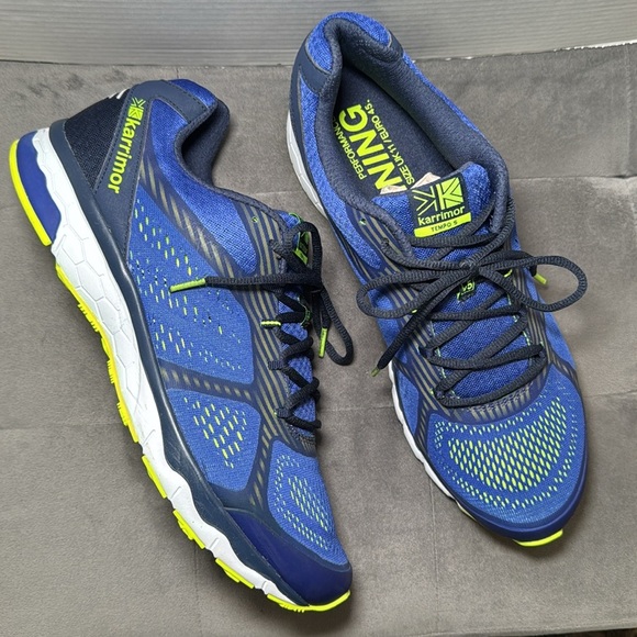 Men's Karrimor Tempo 5 Running Shoes Navy/Lime Size 12 - Picture 4 of 15